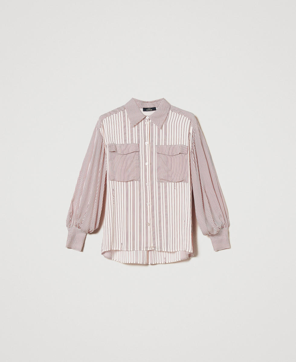 Satin striped shirt