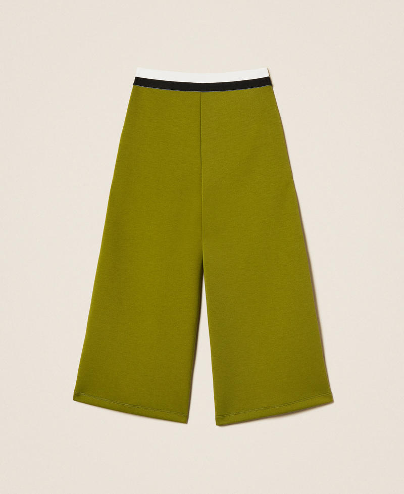 Scuba fabric palazzo trousers Olive Oil Girl 252GJ2058_12576_S1