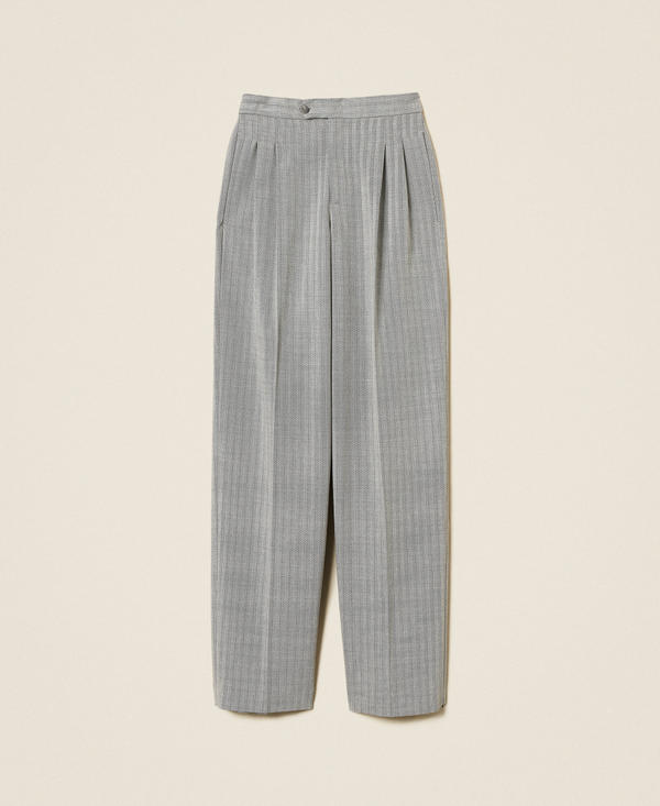 Полушерстяные брюки портновского кроя