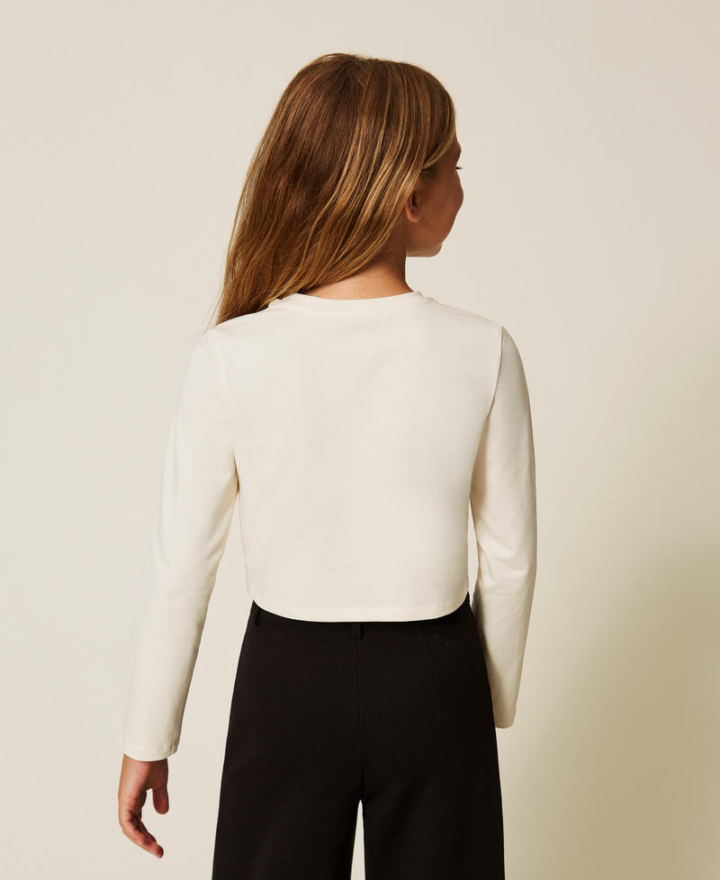 T-shirt avec Oval T animalier Off White Fille 252GJ232A_00526_03