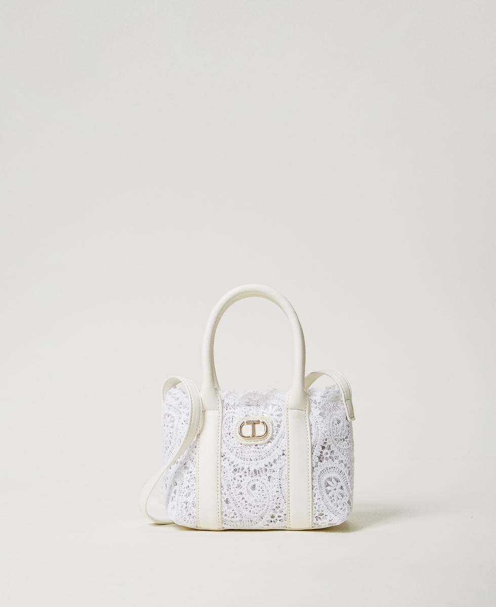 Macram&eacute; lace shoulder bag "Ice" White Girl 251GJ8014_00808_01