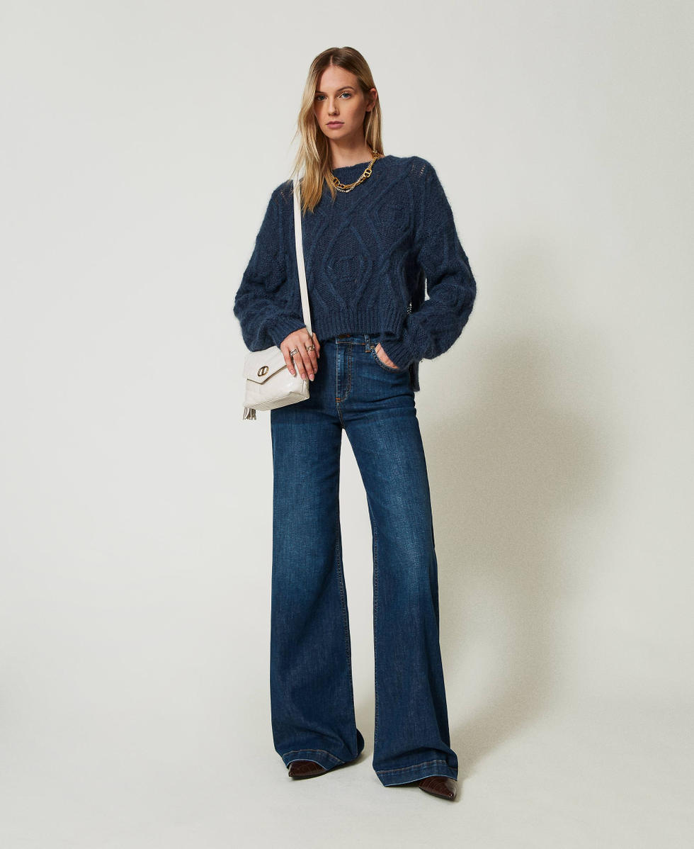 Jersey de mohair mixto Classic Blue Mujer 242TT3313_11956_T0