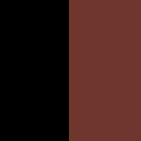 Wallet with flap and logo Two-tone Black/"Cherry Wood" Brown Woman 13808_C