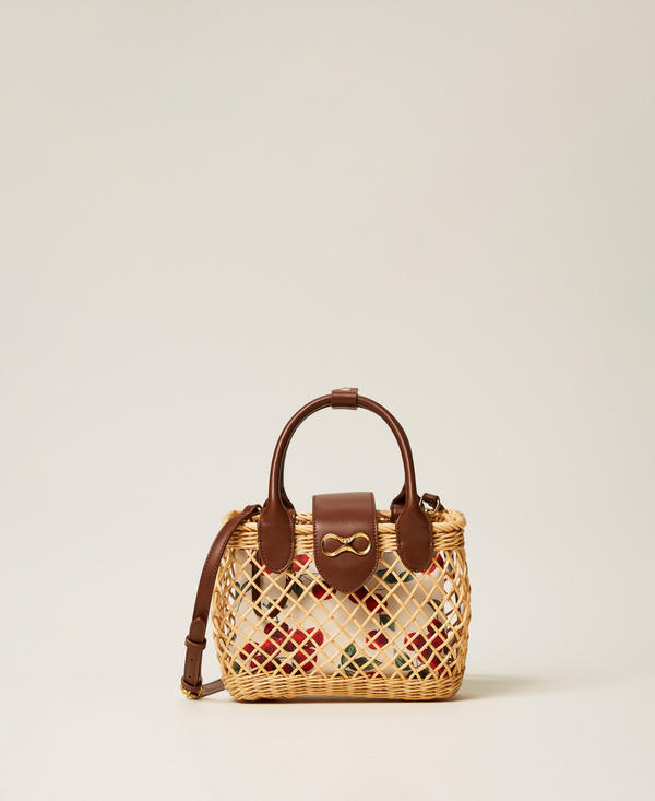 Sac &agrave; bandouli&egrave;re en osier avec pochette