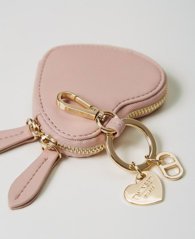 Heart-shaped coin purse with logo Parisienne Pink Woman 251TH7018_00714_02