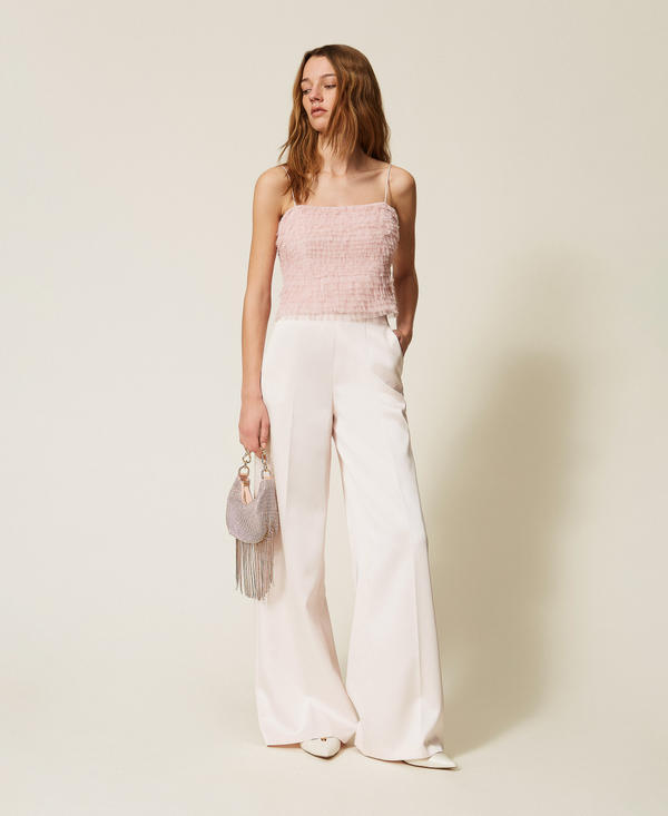 Top en tulle avec volants