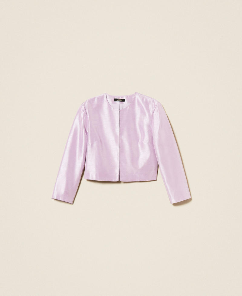 Blouson en shantung Violet « Fair Orchid » Femme 252AP2187_12560_S0
