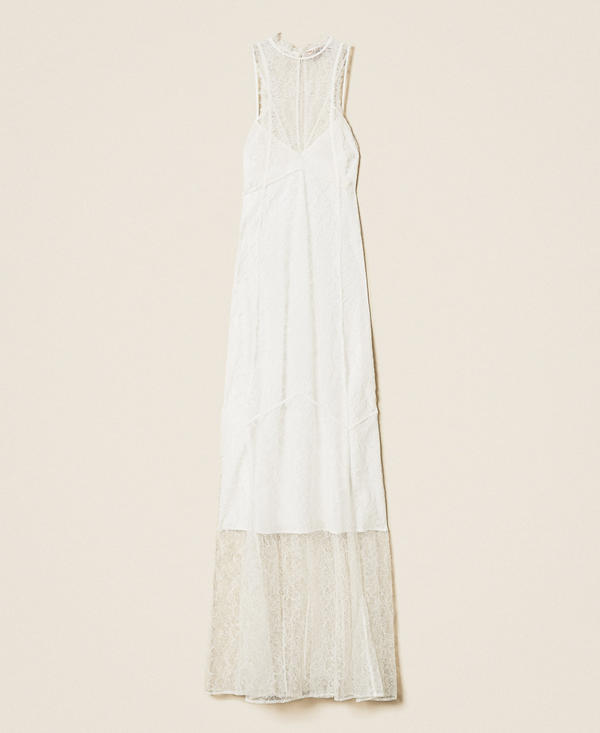 Long halter lace dress