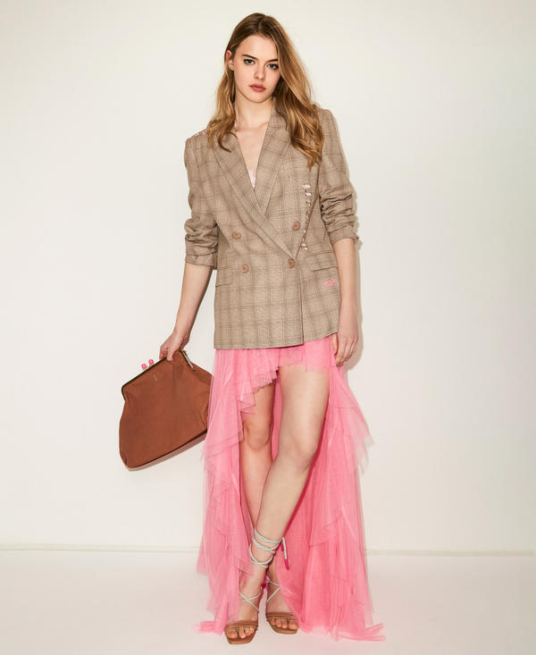 MYFO maxi canvas clutch