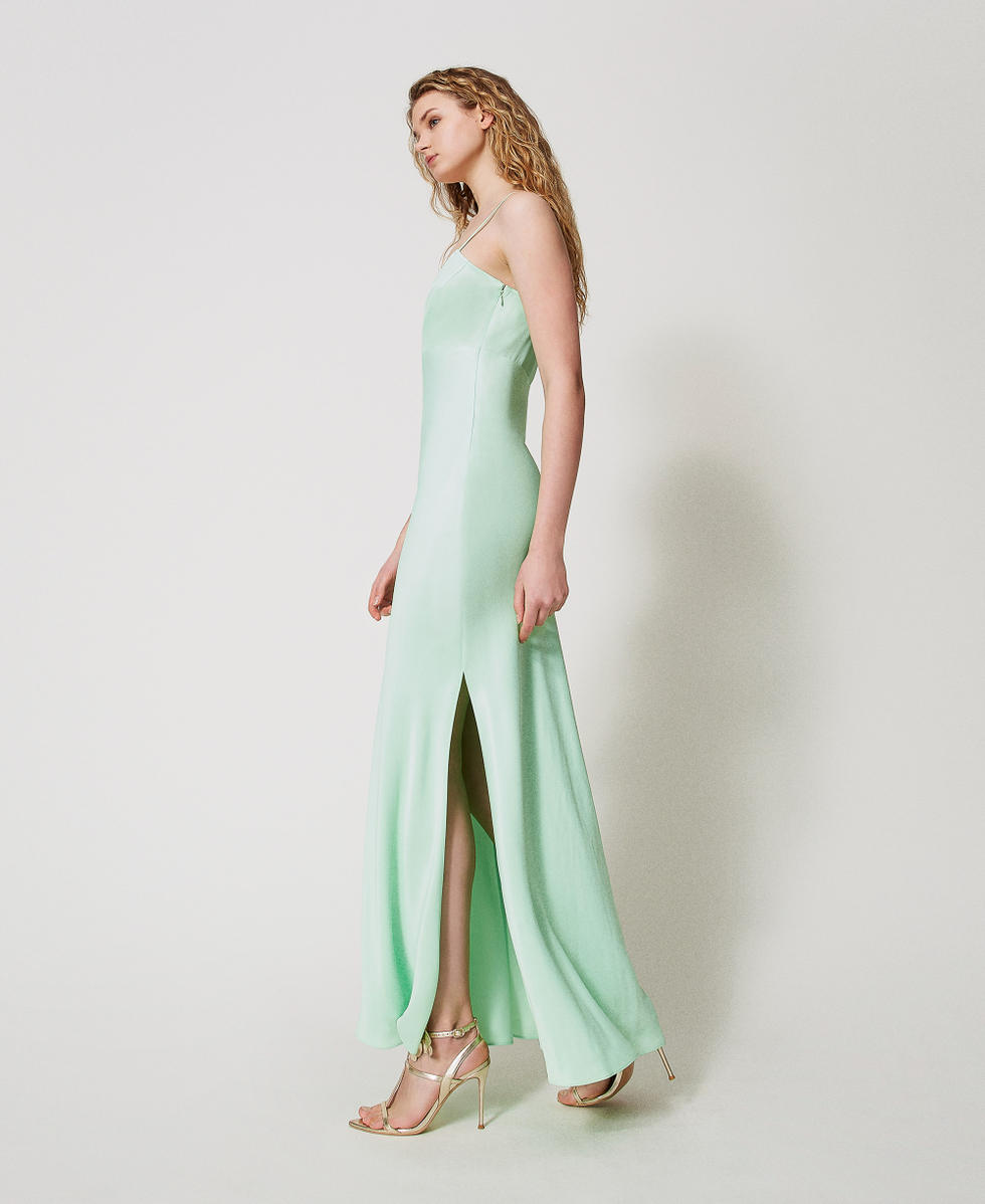 Robe longue nuisette en satin Mint Femme 251TP2653_12080_02