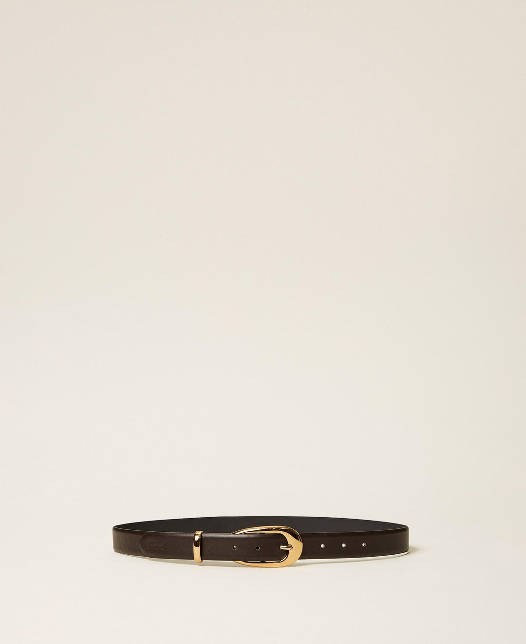 Ceinture en cuir avec boucle ovale