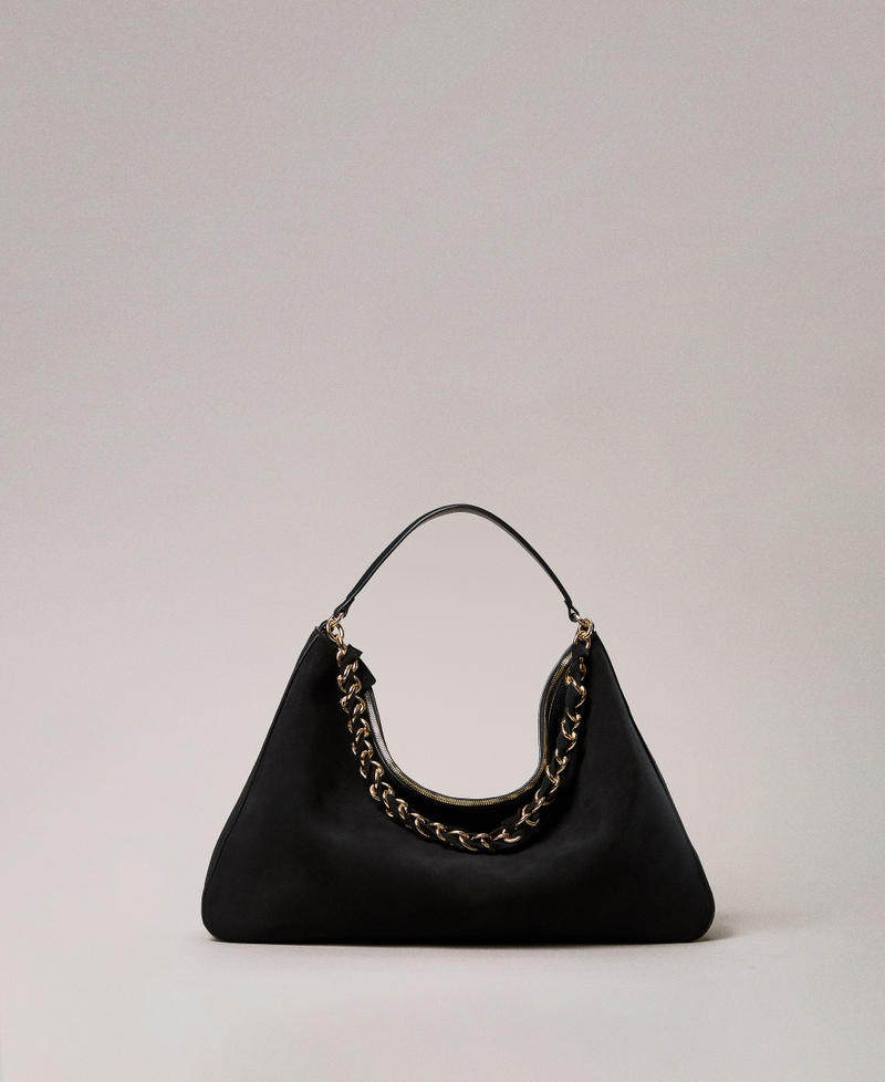 'Liliane' large suede bag Black Woman 252TS8ECC_00006_PS