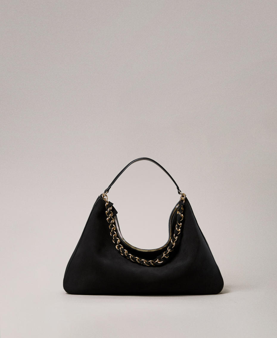 'Liliane' large suede bag Black Woman 252TS8ECC_00006_PS