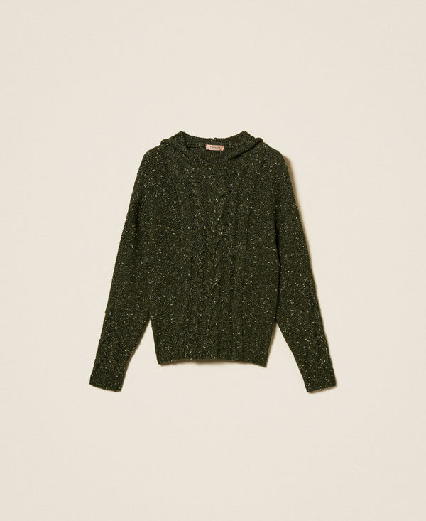 Wool blend jumper with lurex