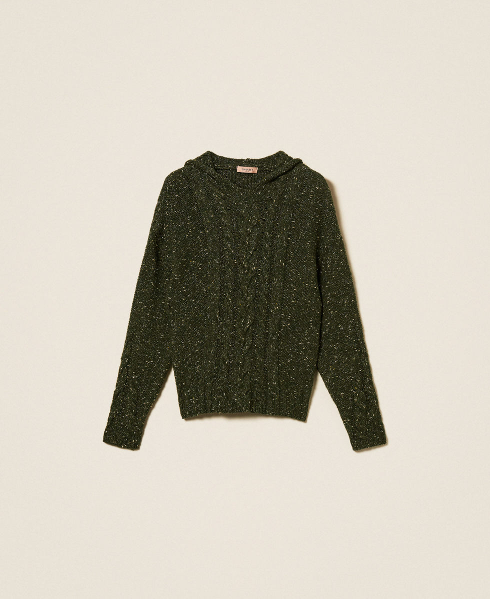 Wool blend jumper with lurex