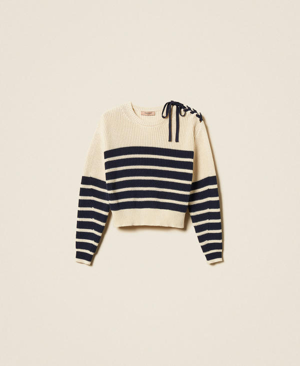 Pull boxy avec rayures