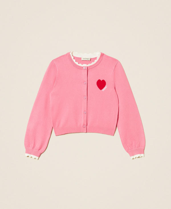 Baby&acute;s cardigan with heart and logo
