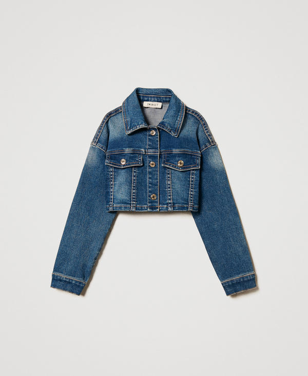 Cropped denim jacket