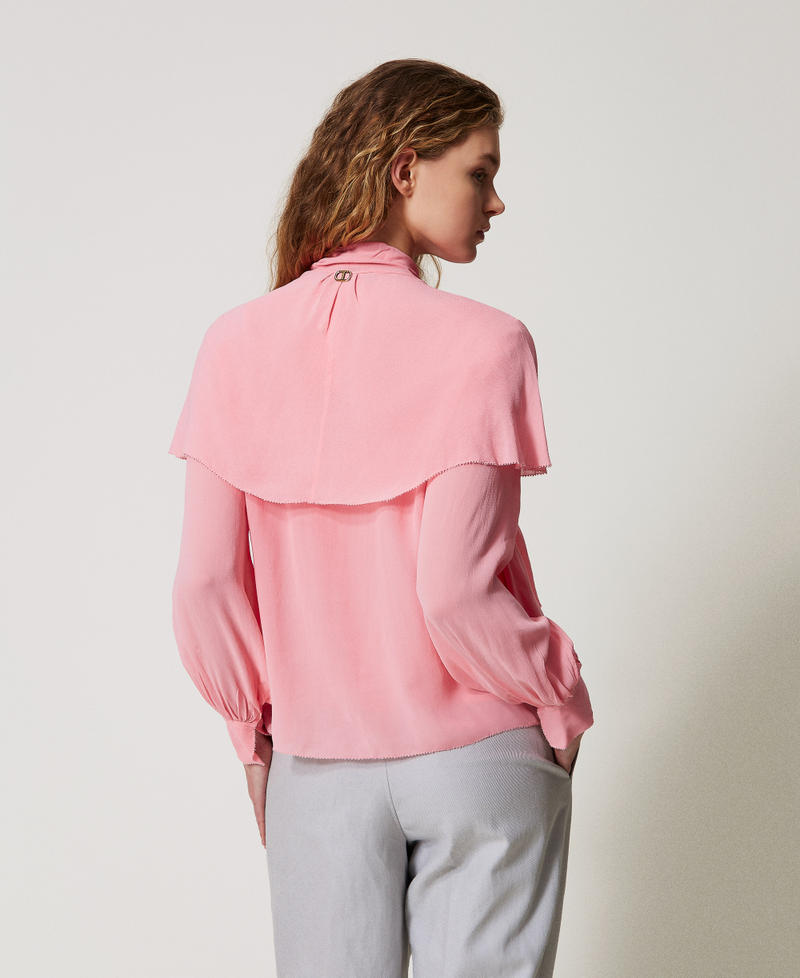 Georgette blouse with flounces Peach Woman 251TP2742_12142_03