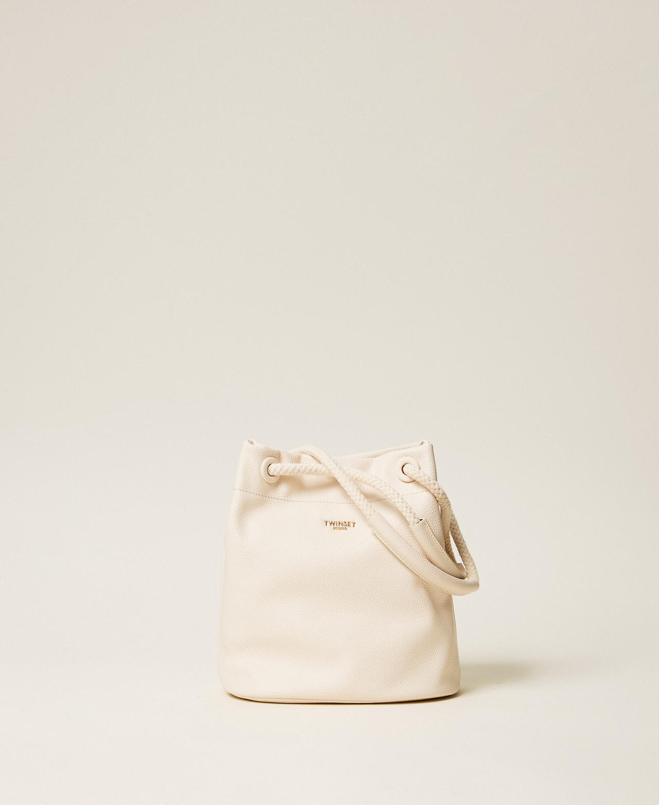 Twinset Women's Mother Of Pearl Bucket Bag With Rope Handles