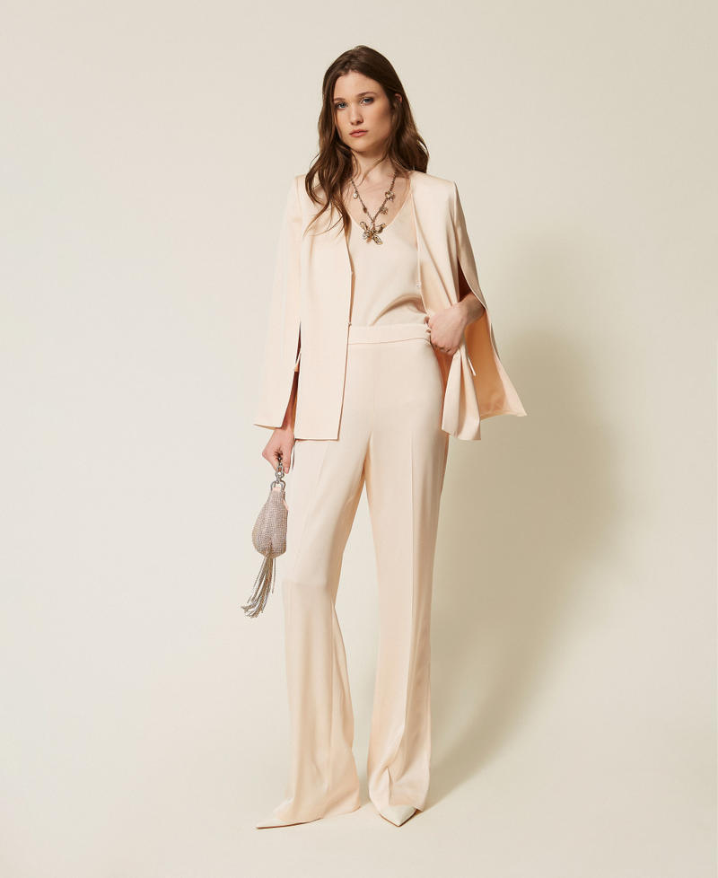 Top de raso Beige "Parchment" Mujer 261TP2255_07222_T0