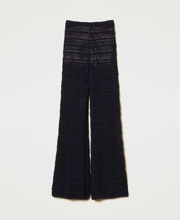 Pantaloni in maglia traforata