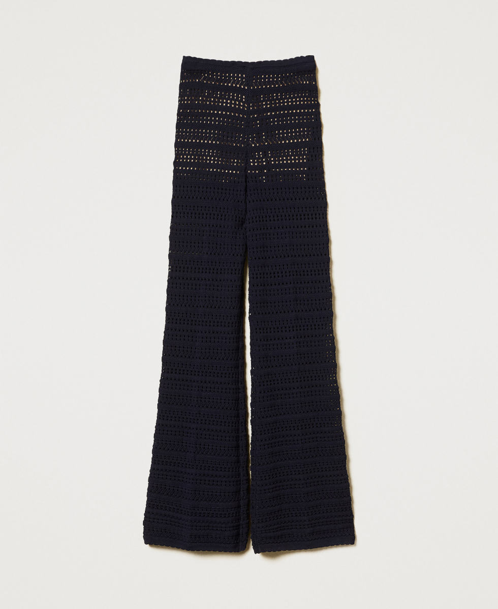 Pantaloni in maglia traforata Blue Night Donna 251TP3193_00238_S0