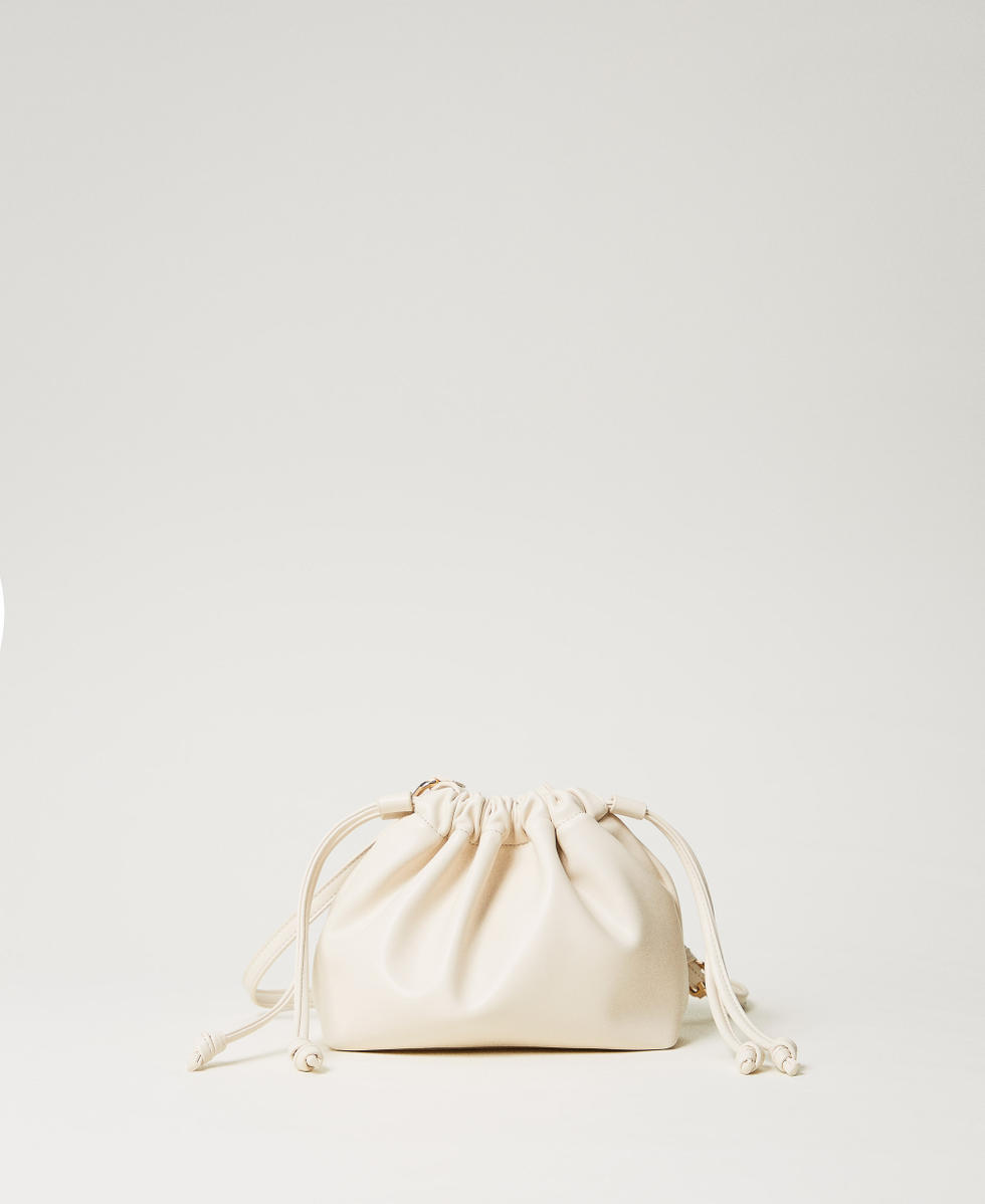 Shoulder bag with ruching White Snow Woman 251TD8032_00282_01