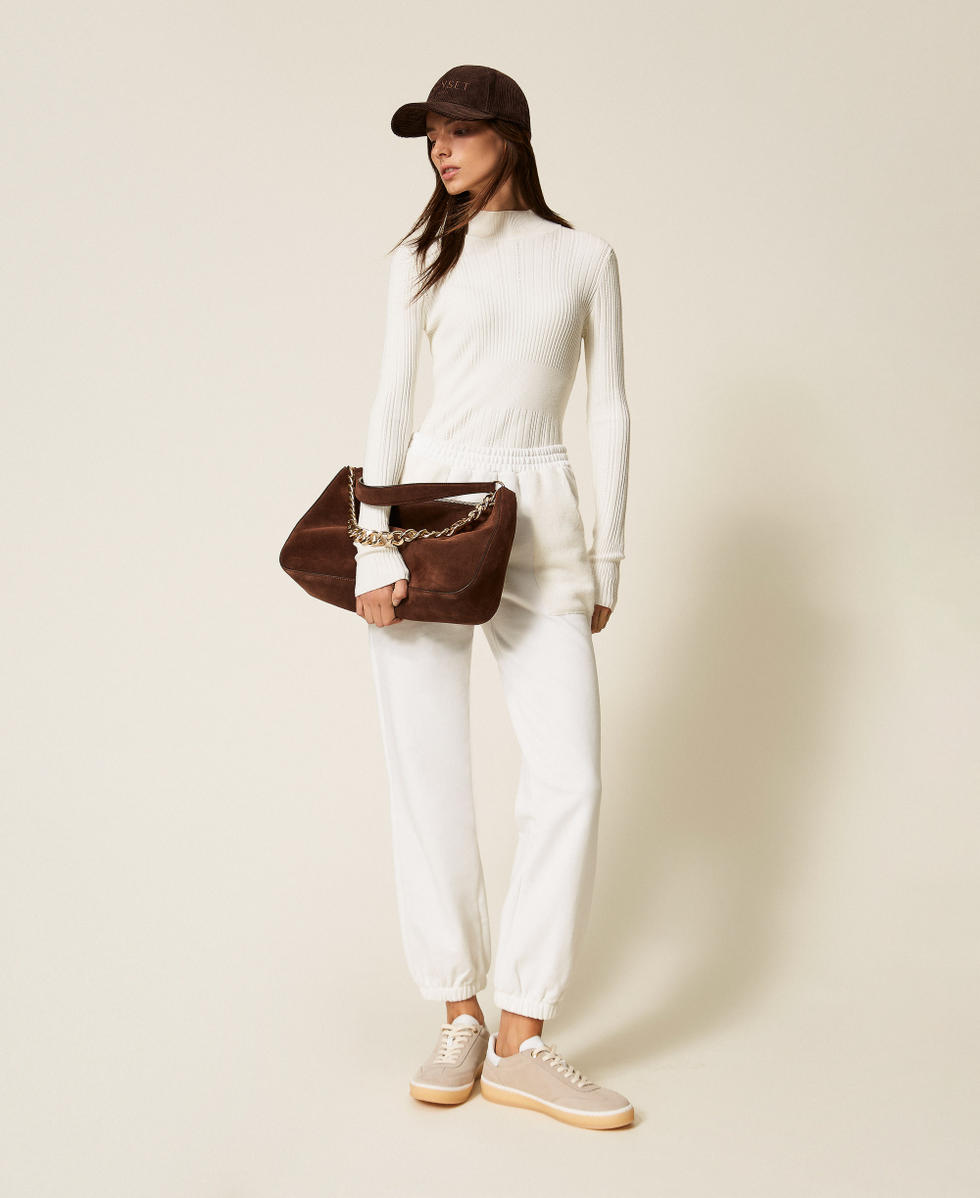 Knit and fleece joggers Off White Woman 252LL2CFF_00526_01
