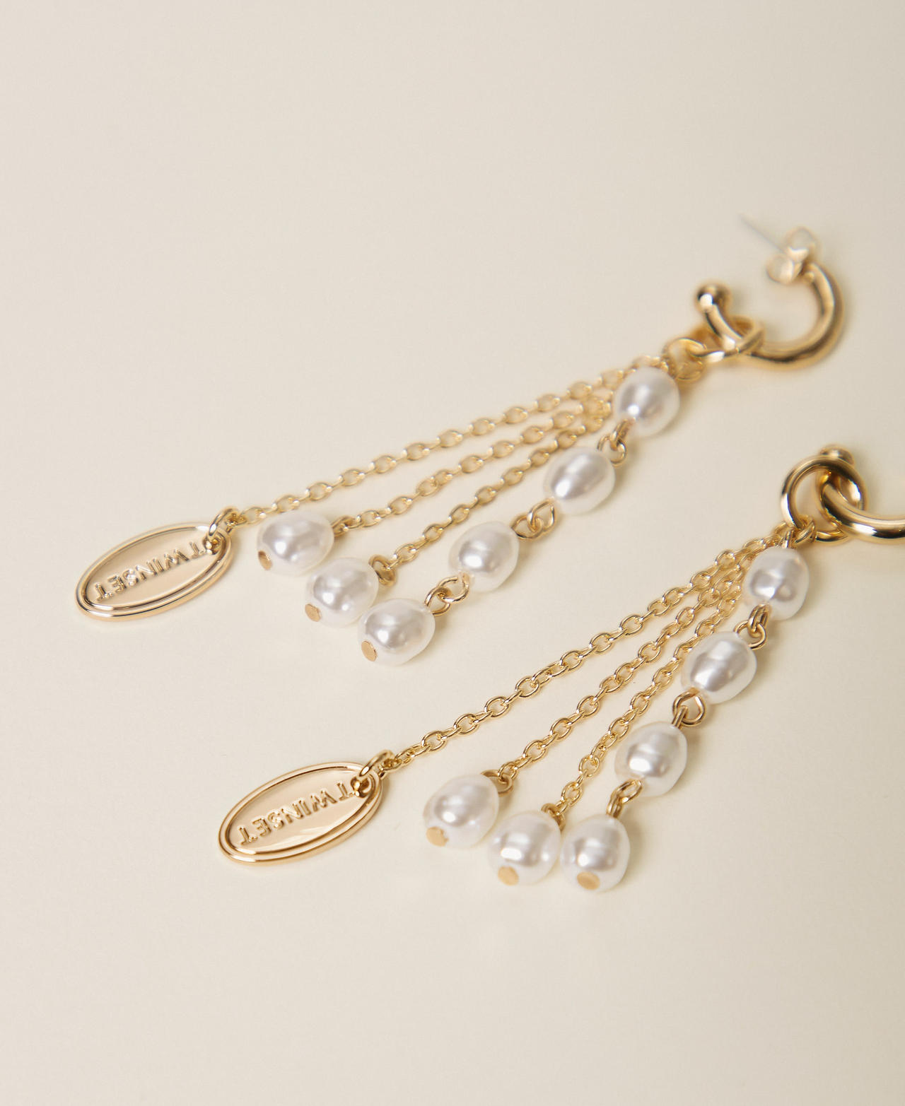 Earrings with pendants and pearls Mother Of Pearl Woman 252TO5631_00059_02