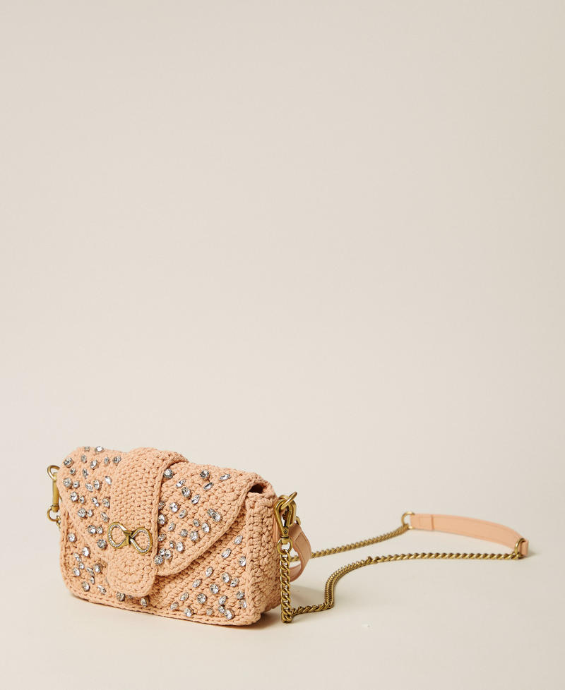 Borsa a tracolla crochet con strass Rosa "Candy Peach" Donna 261TB7490_00867_02
