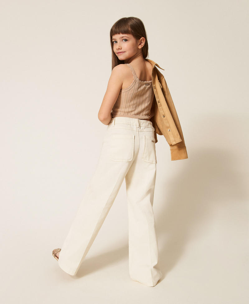 Pantaloni in bull stretch Off White Bambina 261GJ2107_00526_03