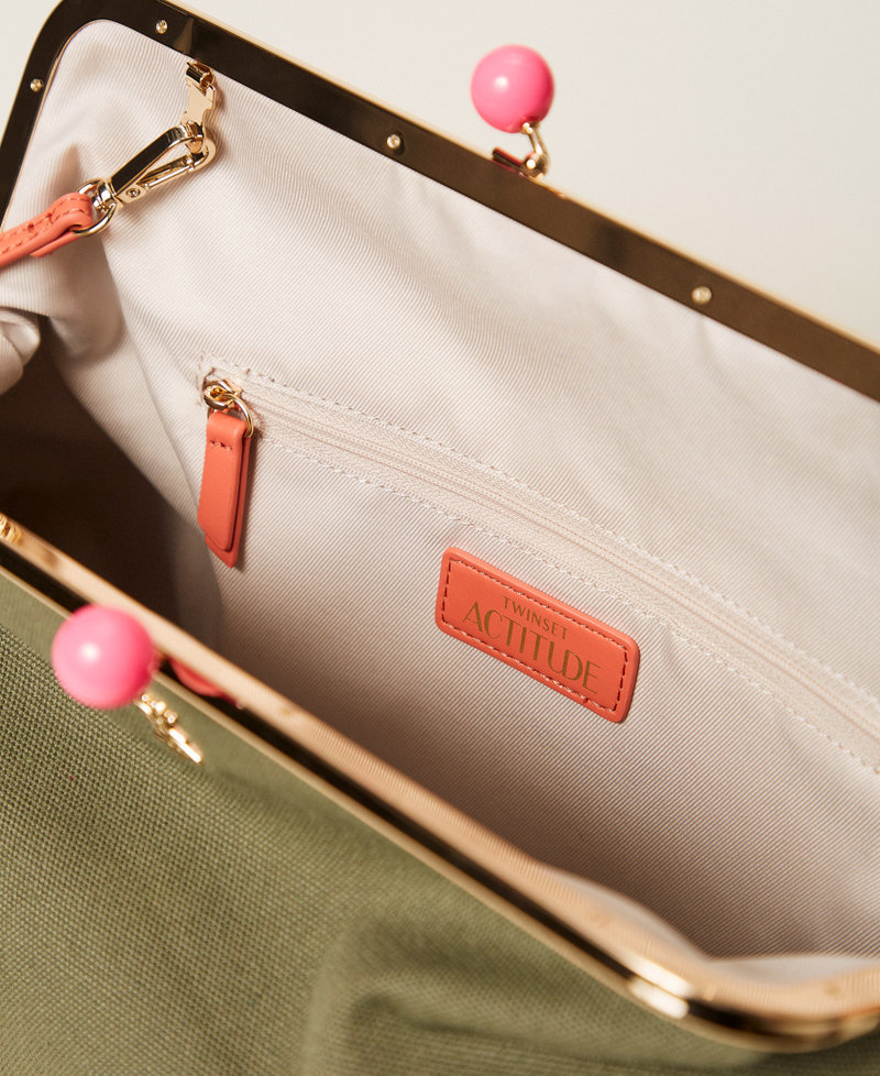 MYFO maxi canvas clutch Alpine Green Woman 261AQ8010_00914_04