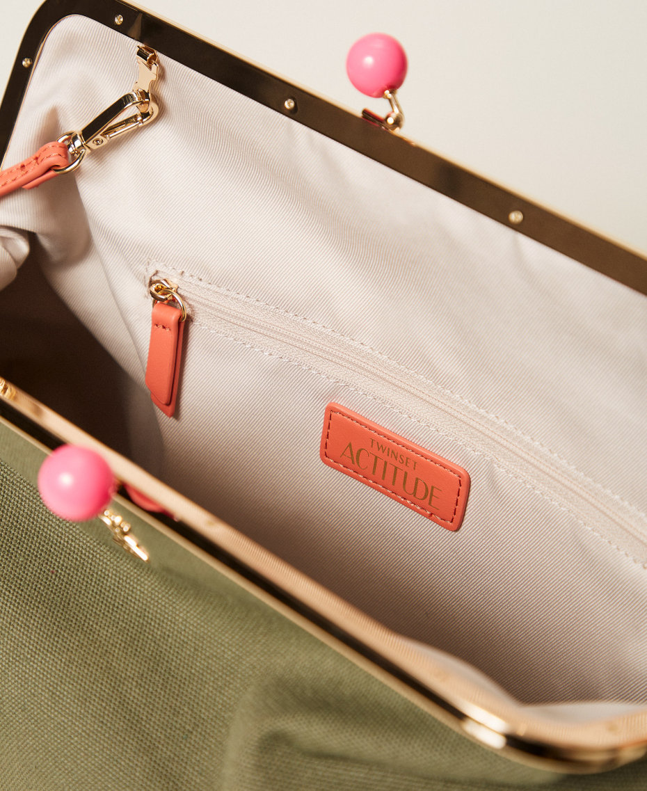 MYFO maxi canvas clutch Alpine Green Woman 261AQ8010_00914_04