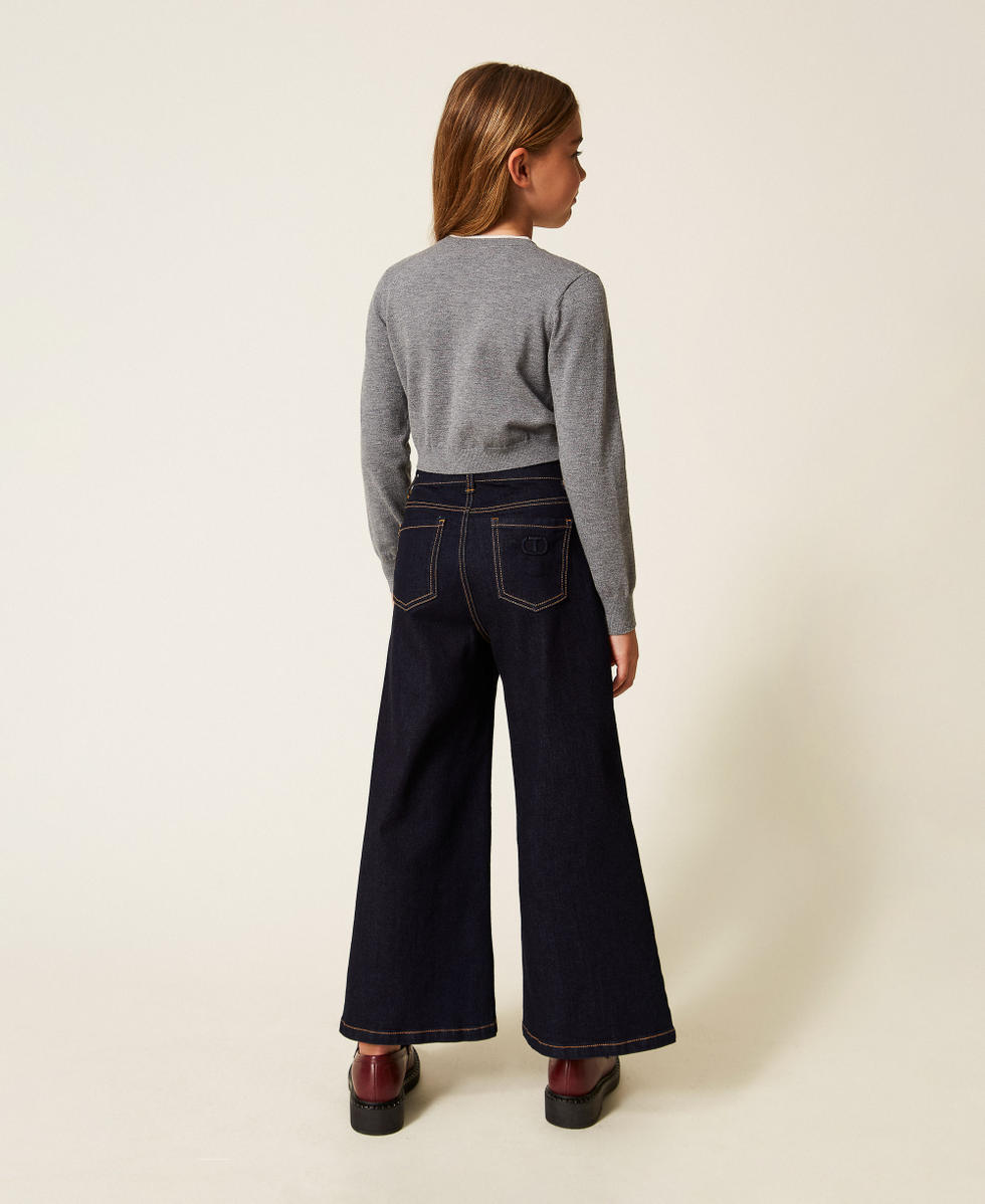 Wide leg five pocket jeans Rinsed Denim Girl 252GJ2280_06295_03