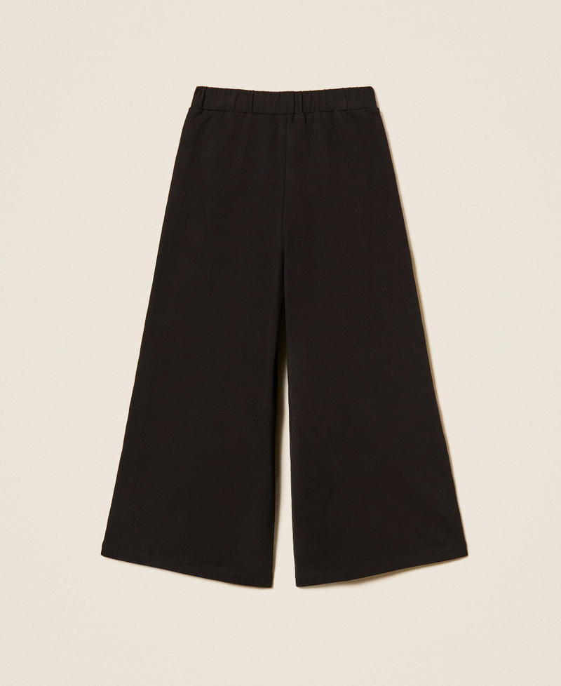 Palazzohose aus Sweatstoff mit Logo Schwarz M&auml;dchen 262GJ2281_00006_S1