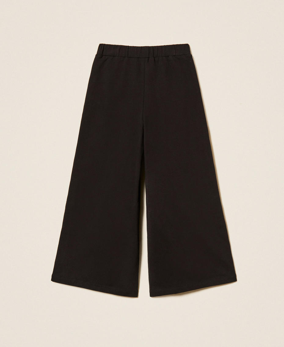 Palazzohose aus Sweatstoff mit Logo Schwarz M&auml;dchen 262GJ2281_00006_S1