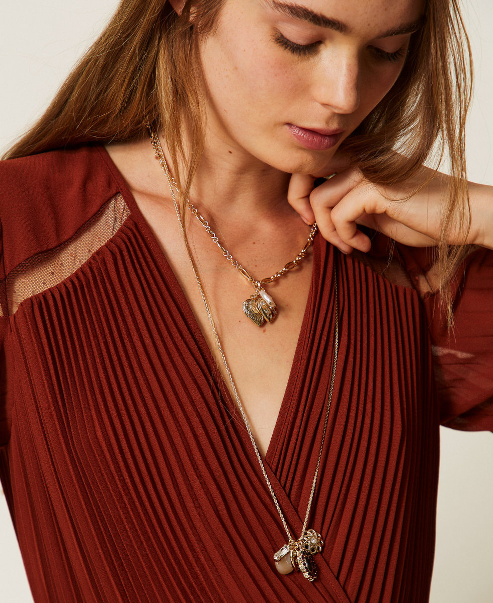 Set of necklaces with hearts New Gold Woman 262TA4030_10630_A0