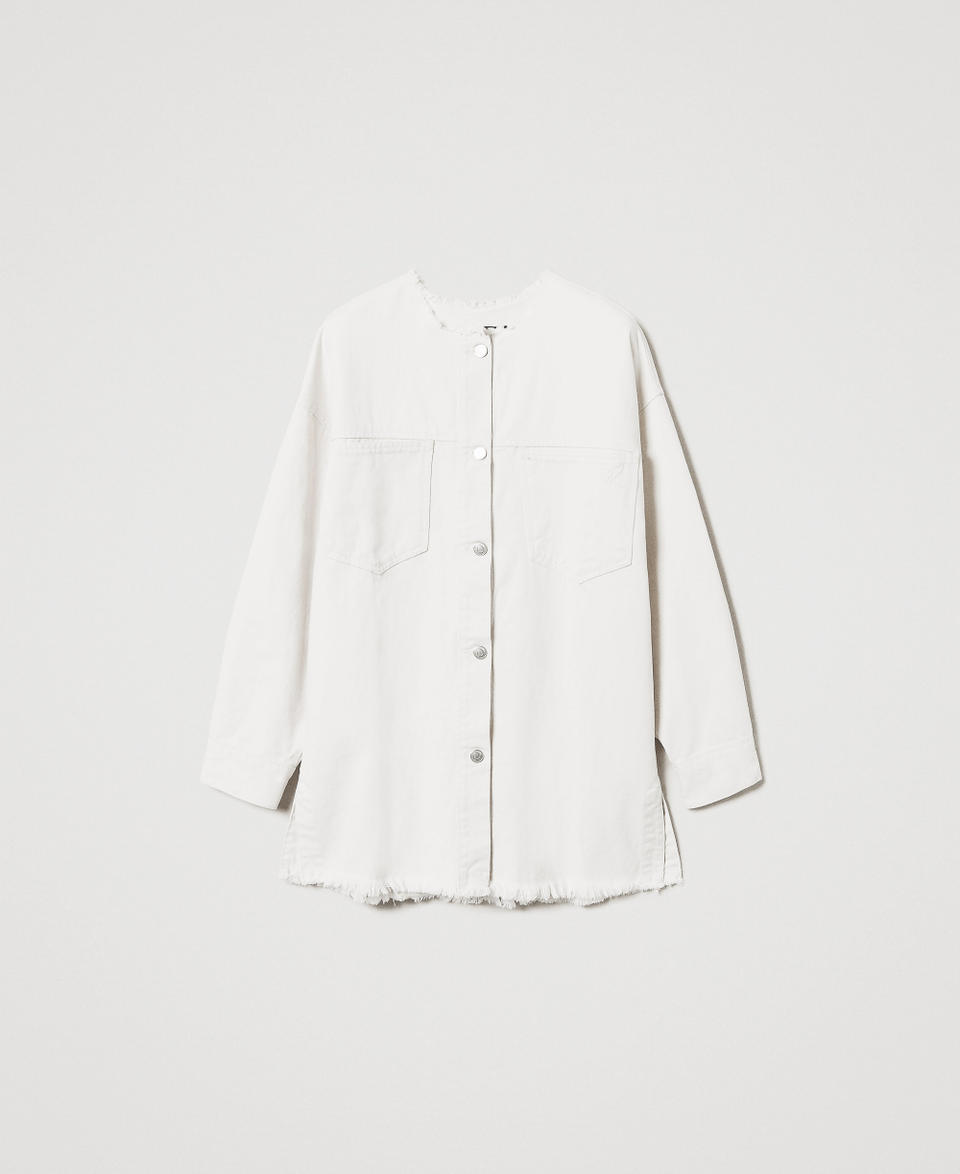 Bull jacket with organic cotton Angora Beige Woman 251AP2360_12114_S0