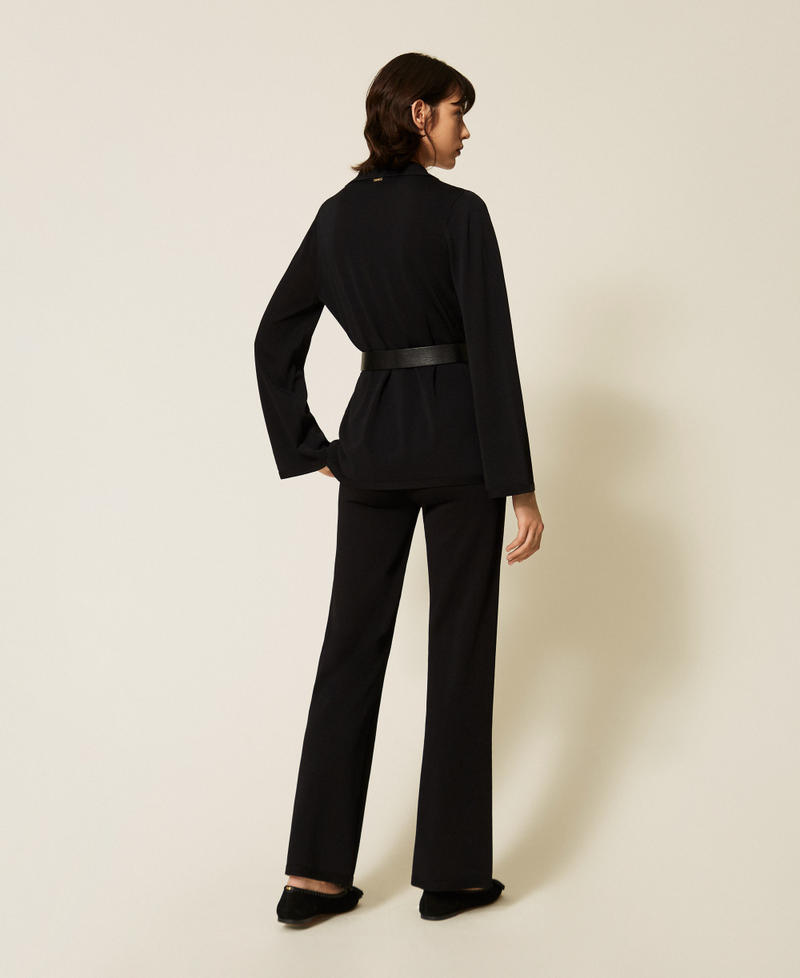 Pantaloni in maglia a palazzo Nero Donna 262TP3540_00006_03