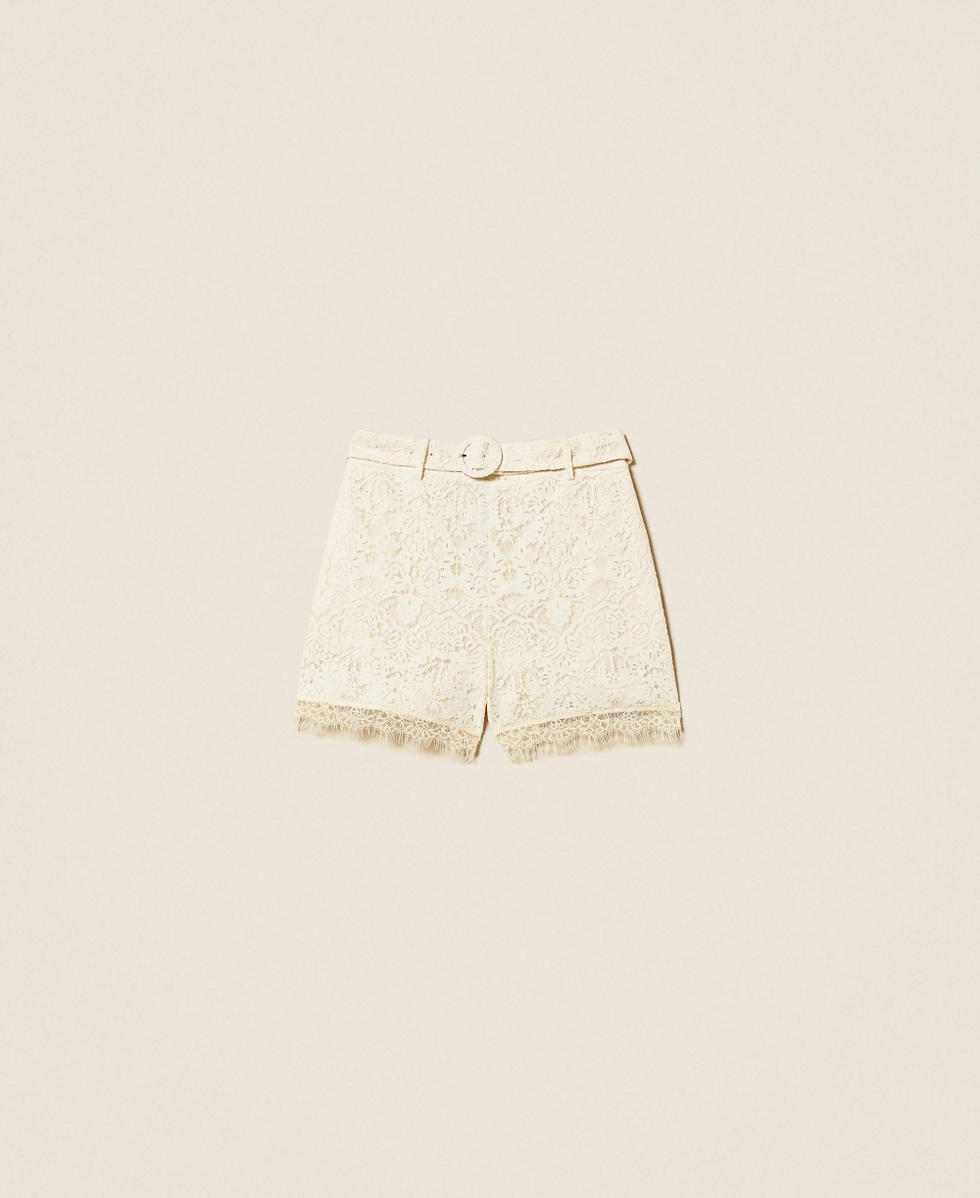 Lace shorts with belt Mother Of Pearl Woman 261TT2312_00059_S0