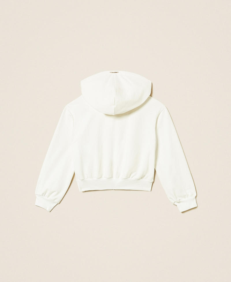 Hoodie with knitted insert White Snow Girl 262GJ2270_00282_S1