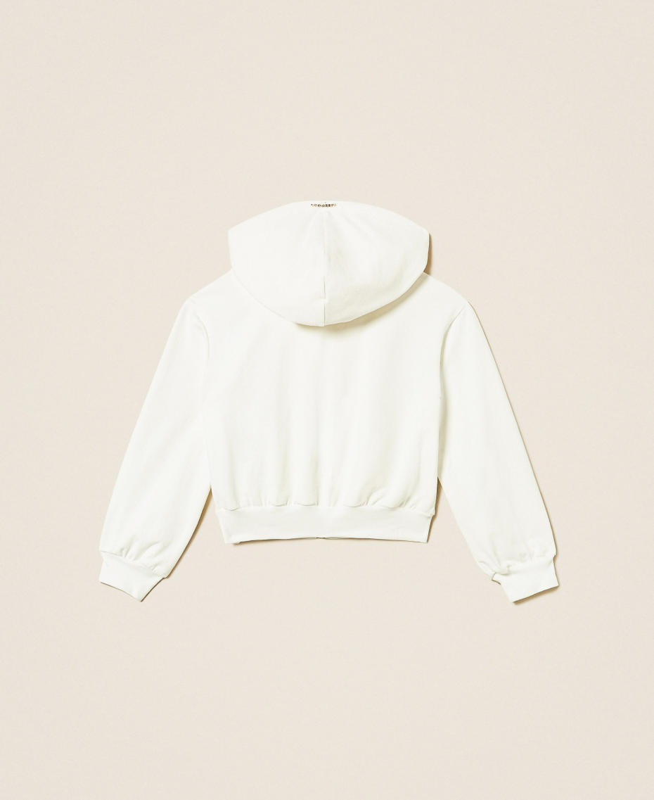 Hoodie with knitted insert White Snow Girl 262GJ2270_00282_S1