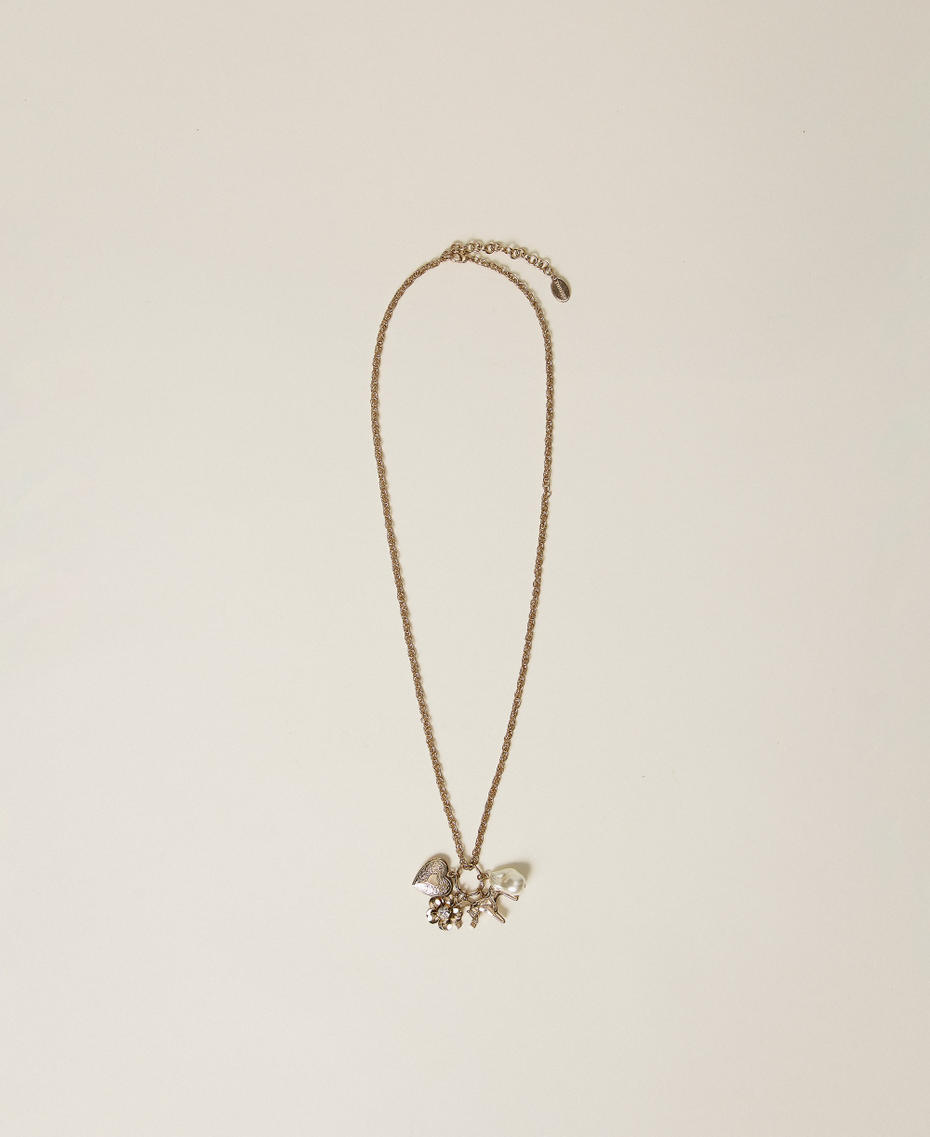 Collana con ciondoli e perla Old Gold Donna 261TO5030_12616_01