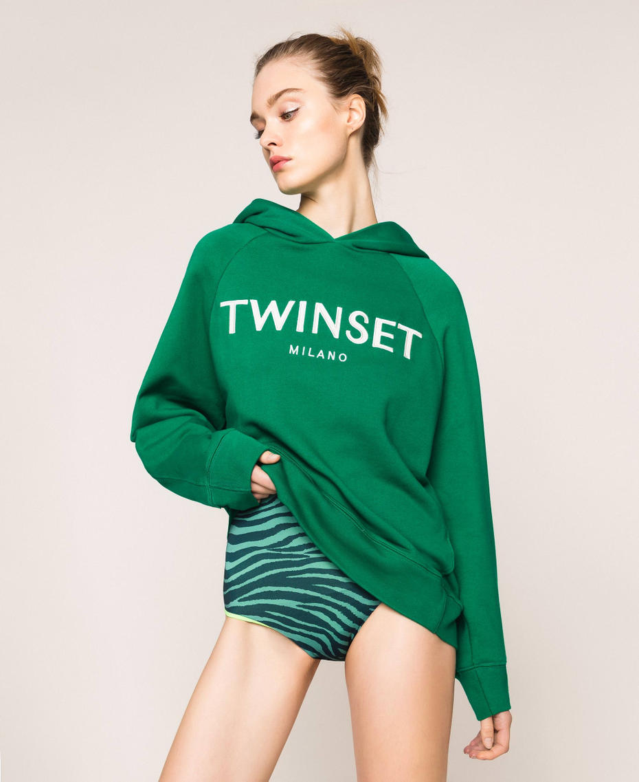 Maxi sweatshirt with embroidered logo Python Woman 201TP2080-05