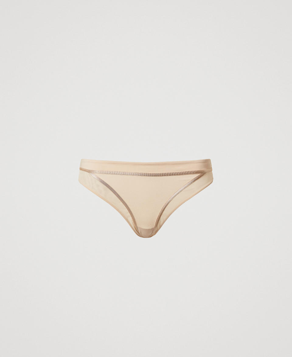 Tulle Brazilian briefs Wonder Beige Woman 251LL6B77_11044_S0