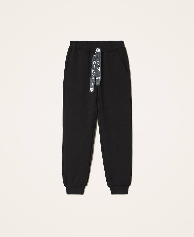 Pantal&oacute;n jogger de tela scuba Negro Mujer 202LI2JNN-0S