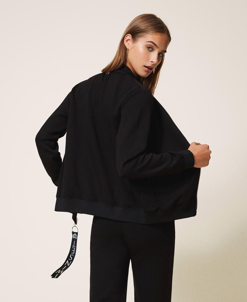 Бомбер из неопрена с логотипом Черный женщина 202LI2JVV-03