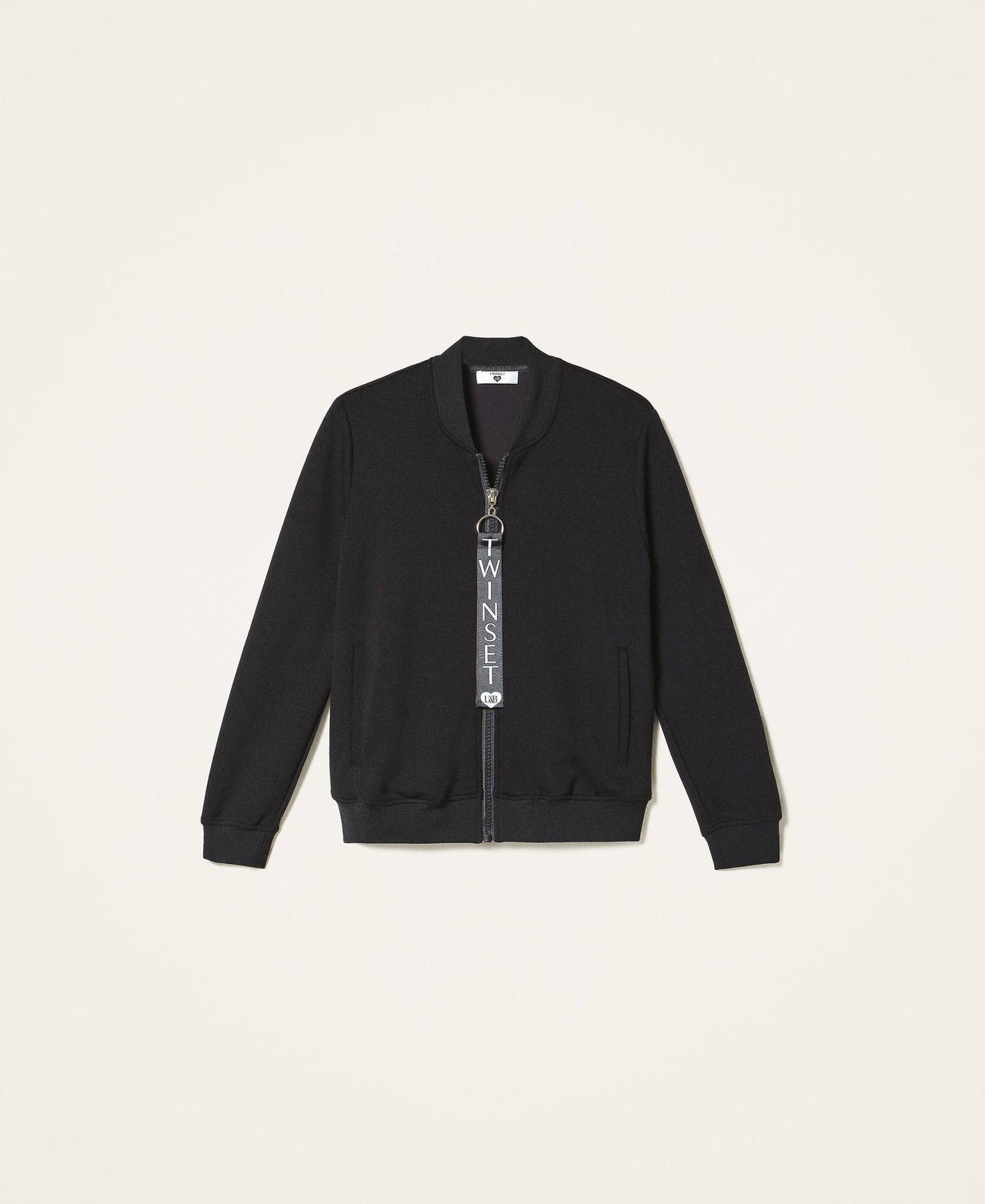 Бомбер из неопрена с логотипом Черный женщина 202LI2JVV-0S