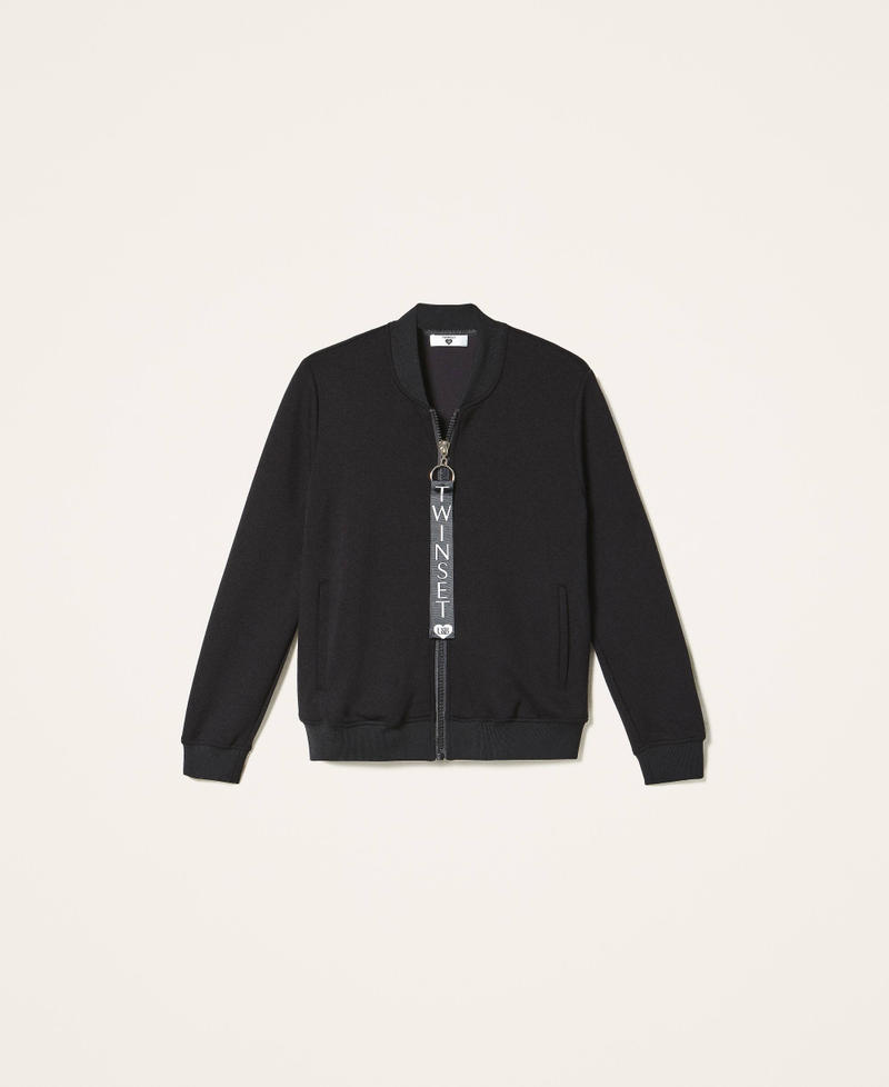 Бомбер из неопрена с логотипом Черный женщина 202LI2JVV-0S